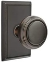 Emtek Passage Set, Rectangular Rosette, Norwich Knob, Oil Rubbed Bronze US10B