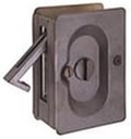 Emtek 2102FB Flat Black 3-1/2"" Height Solid Brass Privacy Pocket Door Lock