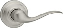 Kwikset Tustin Interior Passage Door Handle, Lever for Closet and Hallway Doors, Reversible Non-Locking Handle Lever, Satin Nickel, with Microban Protection