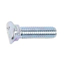 3/8 X 1-1/2" Plow Bolts Grade 5, Elliptical Head, Zinc Plated Steel (Quantity: 50) Coarse Thread, 3/8-16 X 1-1/2"