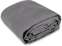 WHITEDUCK 12'X20' Canvas Tarp 18 Oz/37 Mil Heavy Duty Waterproof UV Resistant, Rustproof Grommets, Industrial & Commercial Use Cloth Tarp (Finished Size: 11'6"X19'6", Grey)