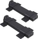 2Pcs Slide Gate Latch,Heavy Duty Latch Lock with Padlock Hole, Suitable for Wooden Fences,Barn Door Lock,Outdoor Latch,Fence Gate,Courtyard,Shed Lock,Cottages, Cabinet,Matte Black
