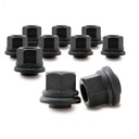 Two-Piece 6Mm Sleeve Flanged Wheel Nuts 10PCS, M22X1.5 Hex:33Mm Black for Heavy Duty Truck Semi Truck Fit Steel Single Wheels with Hub Piloted Seat & 26Mm Bolt Hole Size
