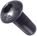 Socket Button Head Cap Screw, 4-40 X 3/4", Alloy Steel, Black Oxide, Hex Socket (Quantity: 2500) Coarse Thread, 4 Hexagonal Allen Bolt, Length: 3/4 Inch, Partial Thread