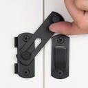 6 Packs Barn Door Latches，2.75” X 2.02” Matte Black Stainless Steel Barn Gate Flip Door Latch Bi-Fold Door Lock,Sliding Door Antique Lock Gate Latches Wine Cabinet Closet Door Latches
