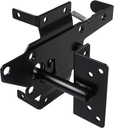 Gate Latches for Wooden Fences Heavy Duty Post Mount Automatic Gravity Lever Spring Self Locking Hardware Wood/Vinyl Fence Gate Lock for Secure Pool/Yard/Garden,Black Finishing,Steel