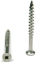#12 X 4-1/2" Stainless Steel Wood Screw Square Drive, Bugle Head (Quantity: 600) Type 17 Wood Cutting Point, 3" of Thread Length, 12 Screw Diameter, 4-1/2" Screw Length