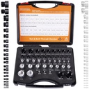 Nut and Bolt Thread Checker，44 PCS Nut and Bolt Size Gauge- 23 Inch & 21 Metric New Individually Assembled Thread Gauge Specially Suitable for Size Check on Tricky and Narrow Area