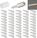 Shelf Support Pegs with Non-Slip Sleeve,Support Cabinet Shelf Pins for Kitchen Furniture & Bookcase Shelf Cabinet Closet Shelf Support (50 Pieces)