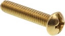 Prime-Line 9005414 Machine Screw, round Head, Slotted/Phillips Combo, 1/4 In-20 X 1-1/4 In, Solid Brass, Pack of 50