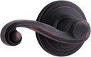 Kwikset Lido Interior Passage Door Handle, Lever for Closet and Hallway Doors, Reversible Non-Locking Handle Lever, Venetian Bronze, with Microban Protection