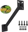 Keypad Mounting Post Bracket, Heavy Duty Universal Gooseneck Pedestal Mount for Keyboard on Automatic Gate Opener Systems or Garage Door, Black