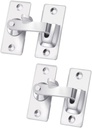 Szhdxsy 2 Pcs180 Degree Stainless Steel Latch,Flip Door Sliding Latch,Safety Sliding Barn Door Lock,Latch Lock,Right Angle Curved Door Lock,Brushed