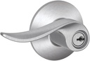 SCHLAGE F51A SAC 626 Sacramento Lever Keyed Entry Lock, Satin Chrome