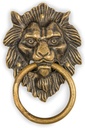 Hardware Philosophy Golden Hair Lion Brass Door Gate Pull Hardware 4"
