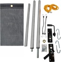 Buyers Products DTR7512 Manual Aluminum Tarp System, 7-1/2 FT X 12 FT Mesh Tarp, without Deflector, Dump Body Tarp Kit, Dump Trailer Accessories, Dump Body Accessories, Black