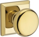 Baldwin FDROUTSR003 Reserve Full Dummy Lockset X round with Traditional Square Rose in Lifetime Brass Finish