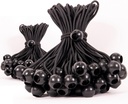 US Cargo Control Ball Bungee Cords, 9 Inch, Durable Bungee Cords with Balls, Highly Elastic Ball Bungee with UV and Water Damage Protection, Used for Tarp Tie Down, Canopies, and More, 100-Pack