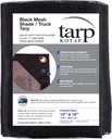 Kotap MESH-1016 Mesh, 6.5 Oz/Sq Yard Reinforced Shade/Truck Tarp for Debris, Partial Sun Coverage, Air Flow/Breathability, Size: 10 X 16', Black