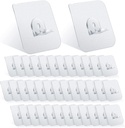 60 Pieces Adhesive Support Shelf Bracket Non-Perforated Wardrobe Partition Layer Fixed Paste Hook Shelf Support Bracket Adhesive Pegs Closet Cabinet Layered Partition Angle Support Clips