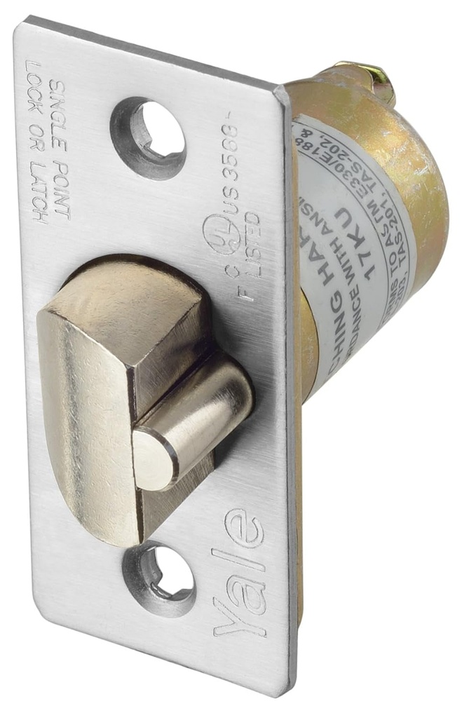 Yale 2-3/8" Latch Bolt - Satin Chrome, Dead Latching Mechanism