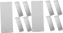 10 Pcs Repair Corner Braces Small Metal Plate Flat Plate Metal Bracket Straight Bracket Metal Plate with Holes Metal Mounting Plate Metal Corner Brackets Corner Braces for Wood