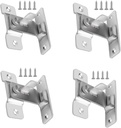 Flip Barn Door Lock,90 Degree Stainless Steel Flip Latch Gate Latches Bar Latch for Window Moving Sliding Door Barn Bathroom Doors (4 Pack, Large)