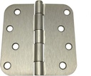 Colester Direct 4 Inch Door Hinge with 5/8" Corner Radius (9, Satin Nickel)