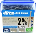 Kreg Tool Company SDK-C262W-525 2-5/8-Inch 525 CT Protec-Kote Deck Screw