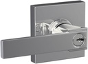 SCHLAGE F51A NBK 625 COL Northbrook Lever with Collins Trim Keyed Entry Lock, Bright Chrome