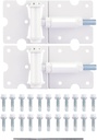 Self-Closing Gate Hinges, Heavy Duty for Vinyl/Wood/Metal Fence, Pack of 2, with Self-Tapping Screws and Adjuster Tool