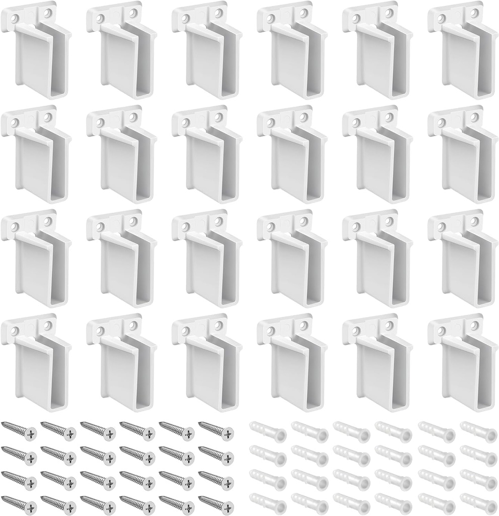 Dreyoo 12 Pack Wire Shelf End Bracket - Wall Mount Brackets