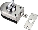 Glass Door Lock 304 Stainless Steel Knob Sliding Gate Floor Latch Single Bolt Keyless Fit for 10Mm-12Mm Thickness Anti-Theft Security Locks for Bathroom Office Toilet Shop