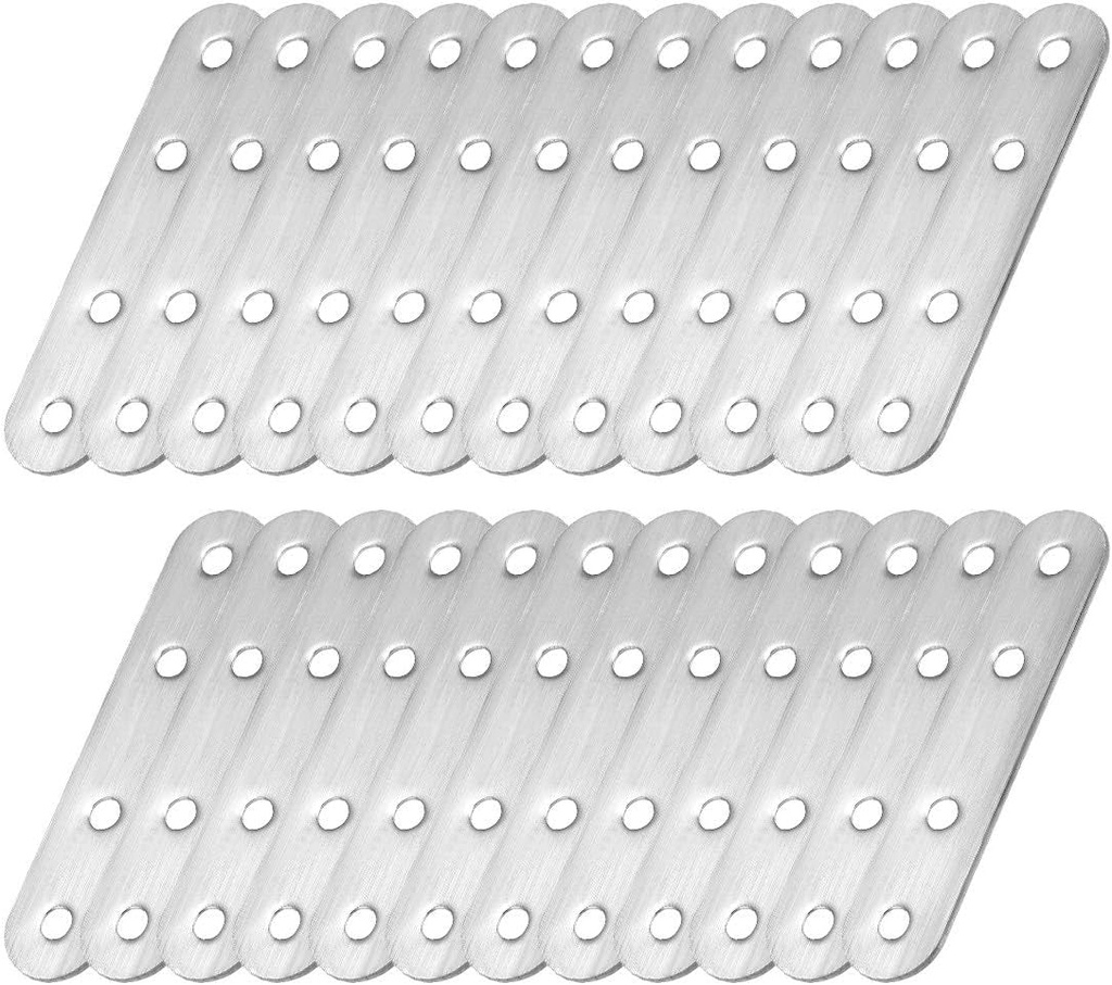 Uxcell Repair Plate - 80Mm Flat Fixing Bracket Connector