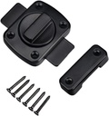 Bathroom Toilet Door Latch Rotate Bolt Latch Gate Latches Safety Door Lock for Balcony Toilet Window Furniture Pet Gate Blacka