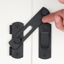 3 Packs Barn Door Latches，3.93” X 2.75” Matte Black Stainless Steel Barn Gate Flip Door Latch Bi-Fold Door Lock,Sliding Door Gate Latches Antique Lock Wine Cabinet Closet Door Latches