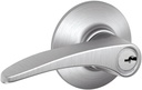 SCHLAGE F51A MNH 626 Manhattan Lever Keyed Entry Lock, Satin Chrome
