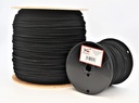Great White ROC371 3,000' Trick Line-Cotton Tie Line, Black, Unglazed, Cotton Cover with Polyester Core for Added Strength, Theatrical Cord, Multipurpose Utility, 4 (1/8 Inch X 3,000Ft) MADE in USA