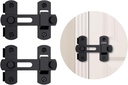 Wwzmdib 2Pcs 180 Degree Stainless Steel Latch Latches, Doors and Windows, Barns, Fences, Pet Carriers, Garages and Other Places (100 X 70Mm / 3.94“X 2.76”)