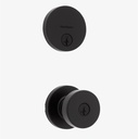 Kwikset 991 Pismo Keyed Entry Knob and Single Cylinder Deadbolt Combo Pack Featuring Smartkey in Matte Black