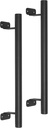 16'' Metal Heavy Duty Outdoor Gate Handles Black Matte, Barn Door Pull Handles 2 Pack for Shed, Patio, Farm, Garage, Fence, Modern Interior Cabinet Closet Pulls