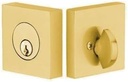 Emtek 8469-US4 Satin Brass Square Deadbolt, Key Lock
