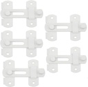 Szhdxsy 5 Pcs Stainless Steel Gate Latches Flip Latch Safety Door Bolt Latch Lock,Barn Door Latches，White