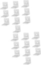 Hemoton 20 Pcs Vertical Angle Corner Brackets Corner Brace Bracket Small Corner Bracket Metal Stand Furniture Corner Bracket L Bracket for 4040 Corner Fittings Aluminum