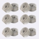 3600 Count Stainless Steel Coil Roofing Ring Shank Siding Nails 15-Degree Collated Wire Coil 1-1/4 Inch, 0.09 Inch Ring Shank, Small Cap Coil Stud Siding Nails