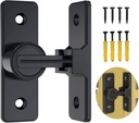 Door Lock without Luminous Heavy Duty Sliding Barn Door Latch Lock 90 Degree Gate Latch Flip Latch for Garden, Bathroom, Outdoor, Garage, Window