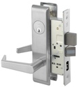 Yale - AUCN8847FL X 626 X LC 8847FL RH AUCN 626 LESS CY 8800 Mortise Lockset, Grade 1, Escutcheon Plate, Apartment with Deadbolt, RH Field Reversible, Cylinder Not Included, 626 Satin Chrome Finish