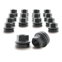 Black M14X1.5 Wheel Lug Nuts 16PCS for '17-'23 Ford F250 F350 Super Duty, Transit 150 250 350 E-Transit Aluminum Wheels or DWR Steel Wheels, Open Ended, Hex 21Mm, Replace Ford OE No. BK3Z-1012-A