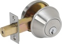 Tell Manufacturing Standard Duty Commercial Single Cylinder Deadbolt with Tubular Latch, C Keyway, Tested ANSI Grade 2, Certified UL 3 Hour Rating, Square Strike, CL100055 and CL500055, DB2000 Series