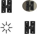 Small 90 Degree Right Angle Door Lock,304 Stainless Steel Sliding Door Latch Matte Black,Barn Door Lock,Suitable for 90 Degree Door Latches of Wooden Doors and Shed Wooden Glass Doors,Pack of 2.